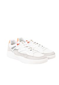 Geox Sneakersy "Colbyn A" | U947XB 04322 | Mężczyzna | Biały, Szary. Kolor: wielokolorowy, biały, szary. Materiał: skóra, materiał
