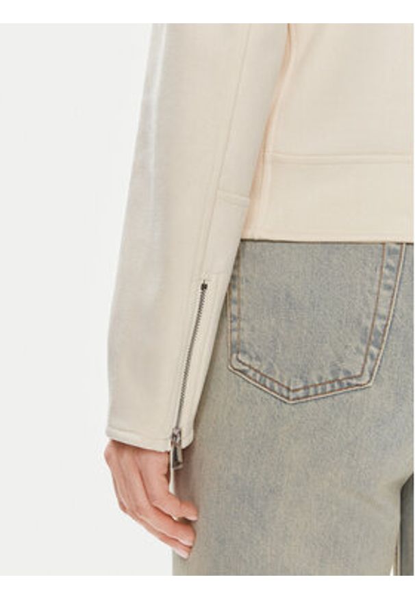 s.Oliver Kurtka z imitacji skóry 2141140 Écru Regular Fit. Materiał: skóra