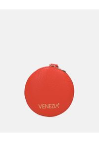 Venezia - POMARAŃCZOWA SASZETKA ZE ZŁOTYMI DODATKAMI 307-001-Y DO ZUC. Kolor: wielokolorowy, pomarańczowy, złoty. Materiał: skóra