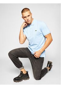 Lacoste Polo PH4012 Niebieski Slim Fit. Typ kołnierza: polo. Kolor: niebieski. Materiał: bawełna