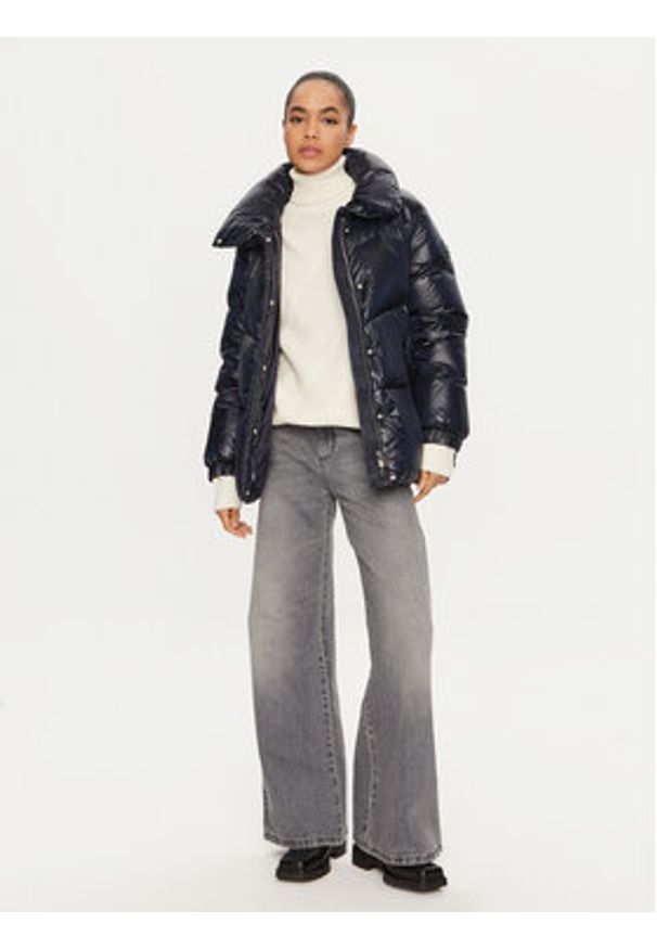 Woolrich Kurtka puchowa Aliquippa CFWWOU0925FRUT3085 Granatowy Regular Fit. Kolor: niebieski. Materiał: syntetyk
