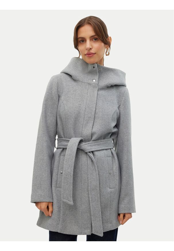 Vero Moda Płaszcz przejściowy Popliva 10310779 Szary Regular Fit. Kolor: szary. Materiał: syntetyk