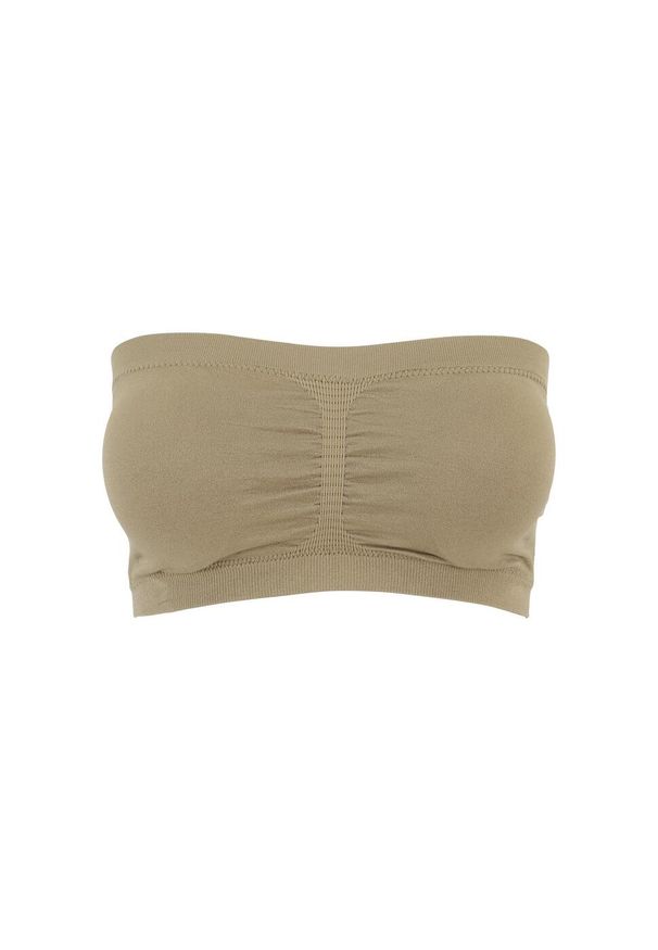 Urban Classics - Top Damski Z Pikowanej Tkaniny Bez Ramiączek 2pak. Kolor: biały, wielokolorowy, zielony. Materiał: tkanina. Długość rękawa: bez ramiączek