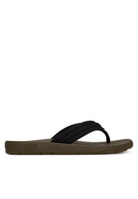 TOMMY HILFIGER - Tommy Hilfiger Japonki Molded Hilfiger Lth Beach Sandal FM0FM05802 Czarny. Kolor: czarny. Materiał: syntetyk #4