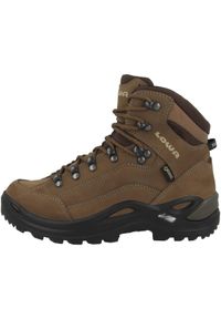 Buty trekkingowe damskie Lowa Renegade Gtx Mid S. Wysokość cholewki: za kostkę. Zapięcie: sznurówki. Kolor: brązowy. Materiał: syntetyk, materiał. Szerokość cholewki: normalna. Styl: sportowy