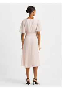 Lauren Ralph Lauren Sukienka koktajlowa 250909381007 Różowy Slim Fit. Kolor: różowy. Materiał: syntetyk. Styl: wizytowy #5