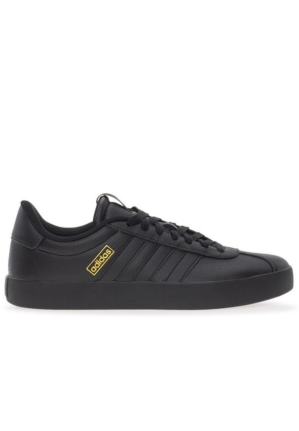 Adidas - Buty adidas VL Court 3.0 JI1441 - czarne. Kolor: czarny. Materiał: skóra, syntetyk, guma. Szerokość cholewki: normalna. Wzór: aplikacja