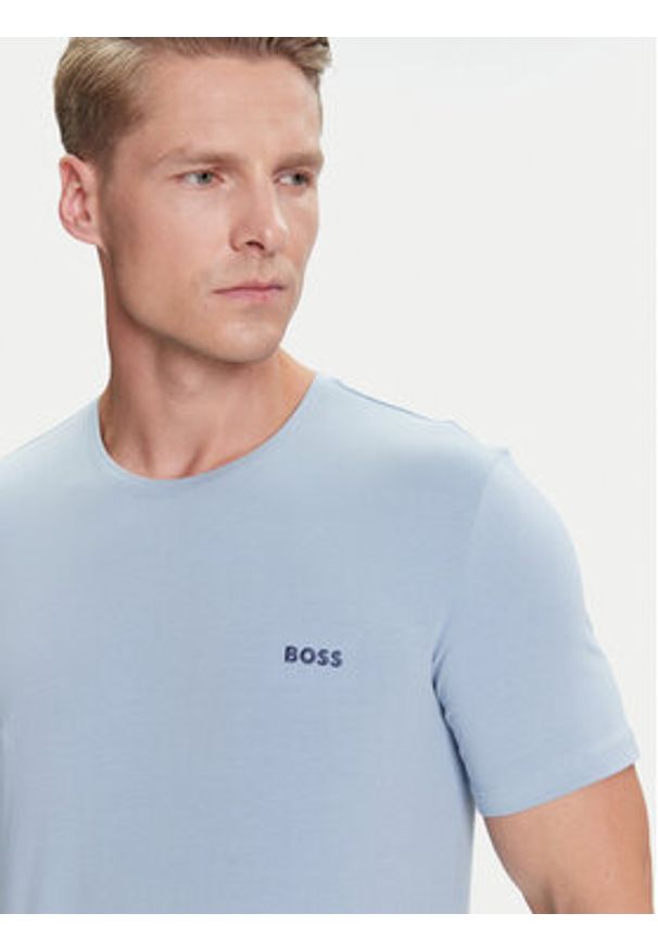 BOSS T-Shirt Mix&Match 50515312 Błękitny Regular Fit. Kolor: niebieski. Materiał: bawełna