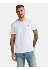 Petrol Industries T-Shirt M-ROS-TSR002 Biały Regular Fit. Kolor: biały. Materiał: bawełna