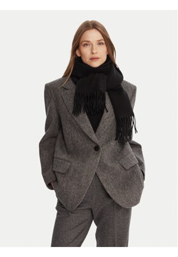 Weekend Max Mara Szalik Scoglio 2525546105 Czarny. Kolor: czarny. Materiał: materiał, wełna