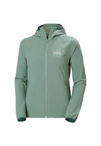 Damska wodoodporna kurtka z kapturem Helly Hansen Cascade Shield. Typ kołnierza: kaptur. Kolor: zielony. Materiał: polar, softshell #1