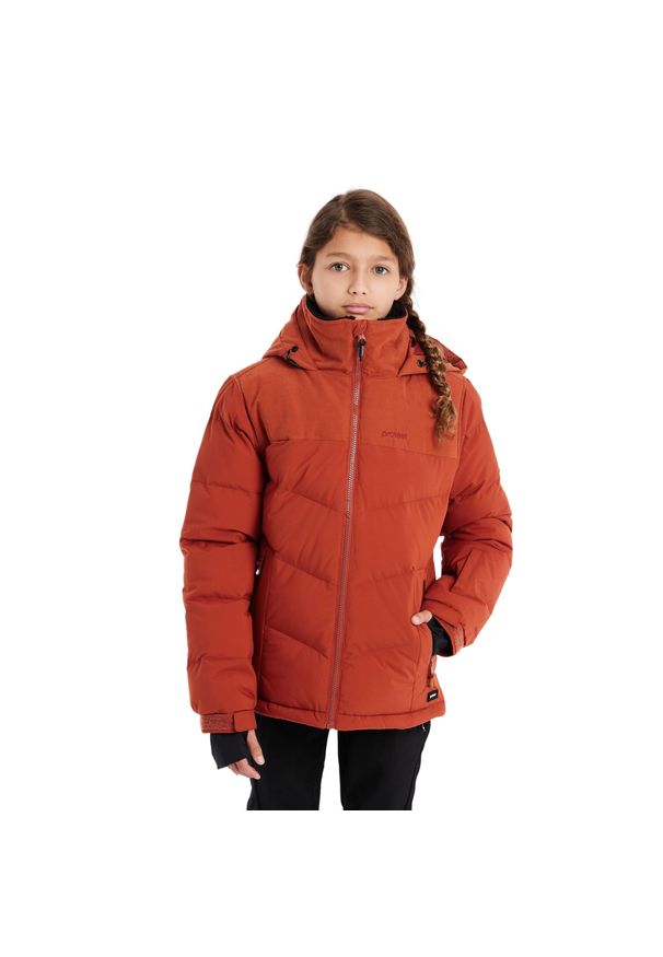 Dziewczęca kurtka narciarska Protest Prtcotinga. Kolor: wielokolorowy, czerwony, pomarańczowy. Sezon: zima. Sport: narciarstwo