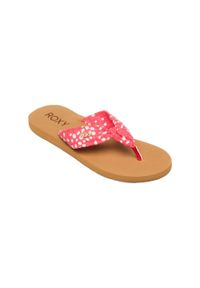 Roxy - Klapki plażowe dla Kobiety PAIA V Czerwony. Okazja: na plażę. Kolor: czerwony. Materiał: skóra, syntetyk, bawełna, tkanina. Wzór: napisy. Styl: sportowy #1