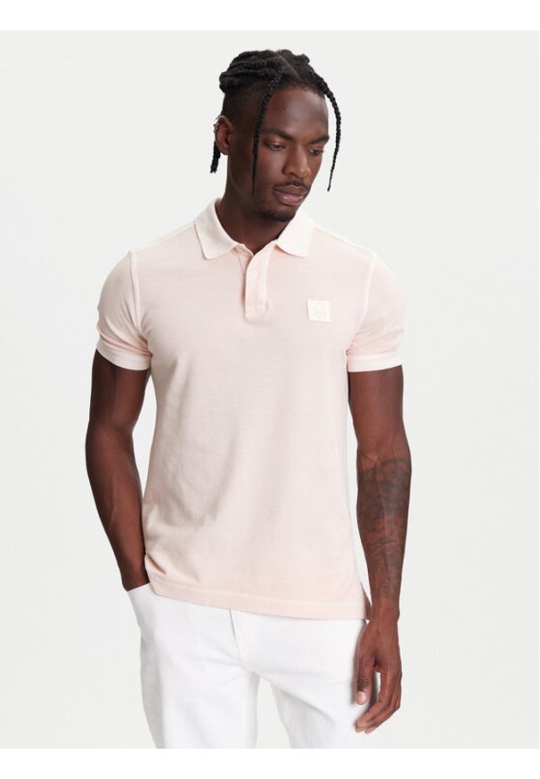 United Colors of Benetton - United Colors Of Benetton Polo 3089U302D Różowy Regular Fit. Typ kołnierza: polo. Kolor: różowy. Materiał: bawełna