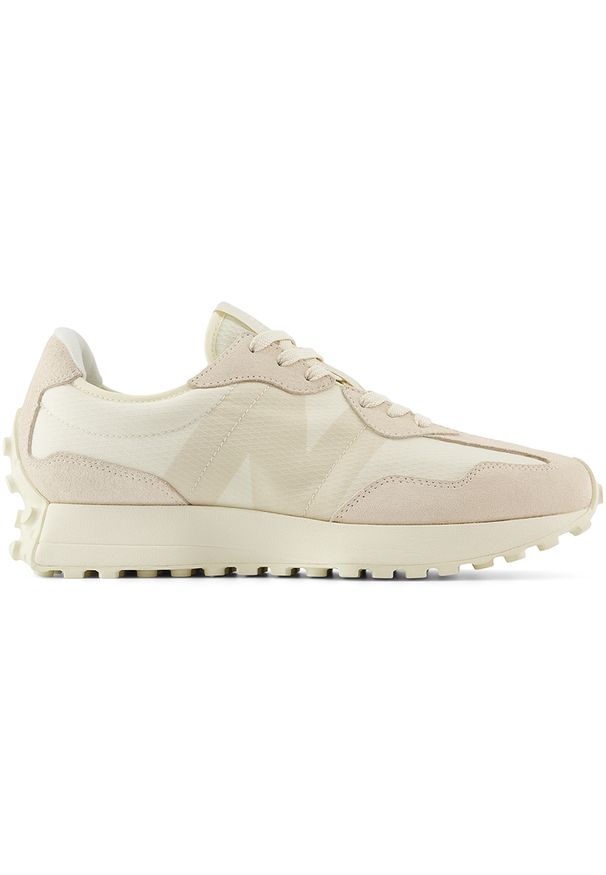 Buty unisex New Balance U327MI – beżowe. Okazja: na co dzień. Kolor: beżowy. Materiał: skóra, guma, zamsz, materiał. Szerokość cholewki: normalna