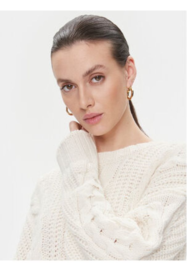 MVP Wardrobe Sukienka dzianinowa Visconti MVPI3AK055.0XXXXXX Écru Relaxed Fit. Materiał: syntetyk