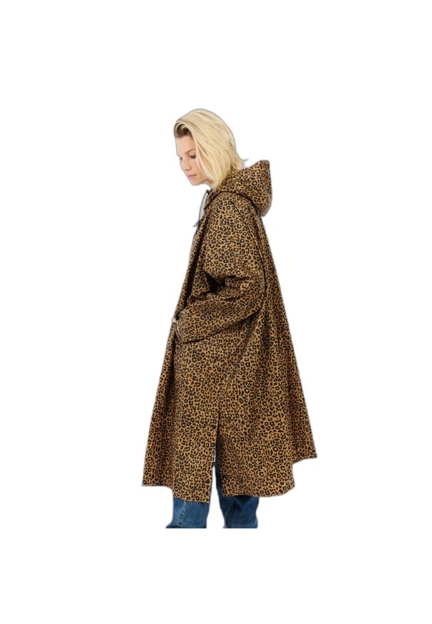 Ponczo przeciwdeszczowe damskie Protest Laugh. Kolor: wielokolorowy, brązowy, pomarańczowy