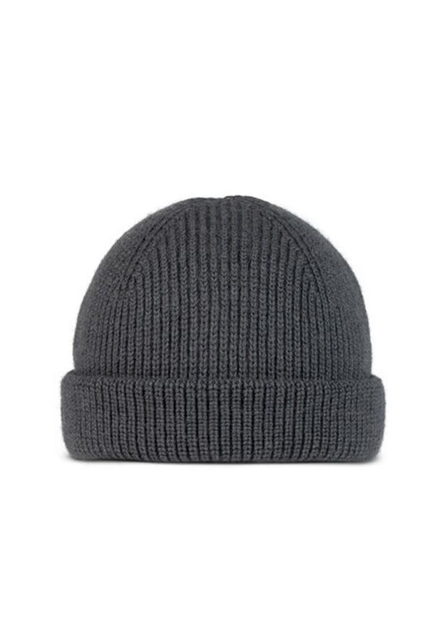 Buff - Czapka z wełny merino dokerka Ervin. Kolor: szary. Materiał: wełna. Styl: sportowy