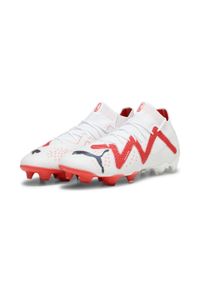 Buty piłkarskie męskie Puma Future Ultimate Fg Ag. Kolor: czerwony, czarny, wielokolorowy, biały. Materiał: materiał, syntetyk. Szerokość cholewki: normalna. Sport: piłka nożna