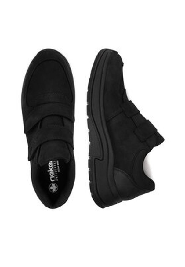 Rieker Półbuty 11051-00 Czarny. Kolor: czarny. Materiał: skóra, zamsz