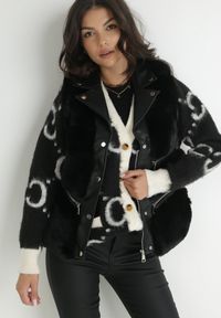 Born2be - Czarna Kamizelka Futrzana Irelaia. Kolor: czarny. Materiał: futro #4