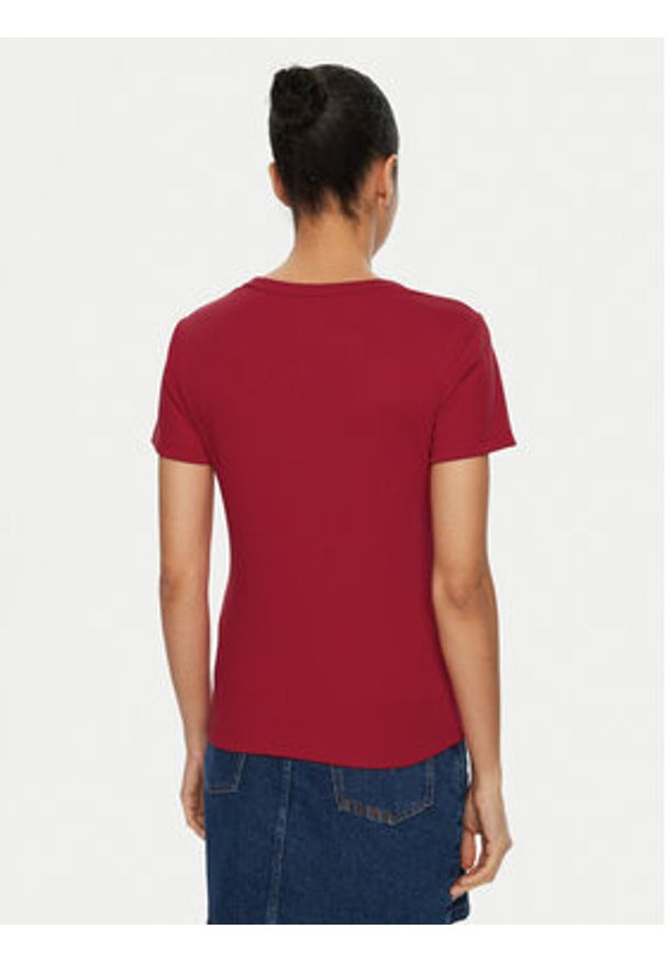 Hugo - HUGO T-Shirt Deloris 50512002 Czerwony Regular Fit. Kolor: czerwony. Materiał: bawełna