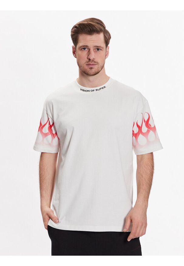 Vision Of Super T-Shirt VS00473 Biały Regular Fit. Kolor: biały. Materiał: bawełna