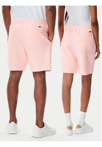Lacoste Szorty sportowe Unisex GH0990 Różowy Regular Fit. Kolor: różowy. Materiał: bawełna #5
