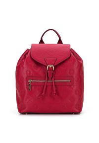 Wittchen - Damski plecak worek skórzany z monogramem ciemny róż. Kolor: różowy. Materiał: skóra. Styl: elegancki #1