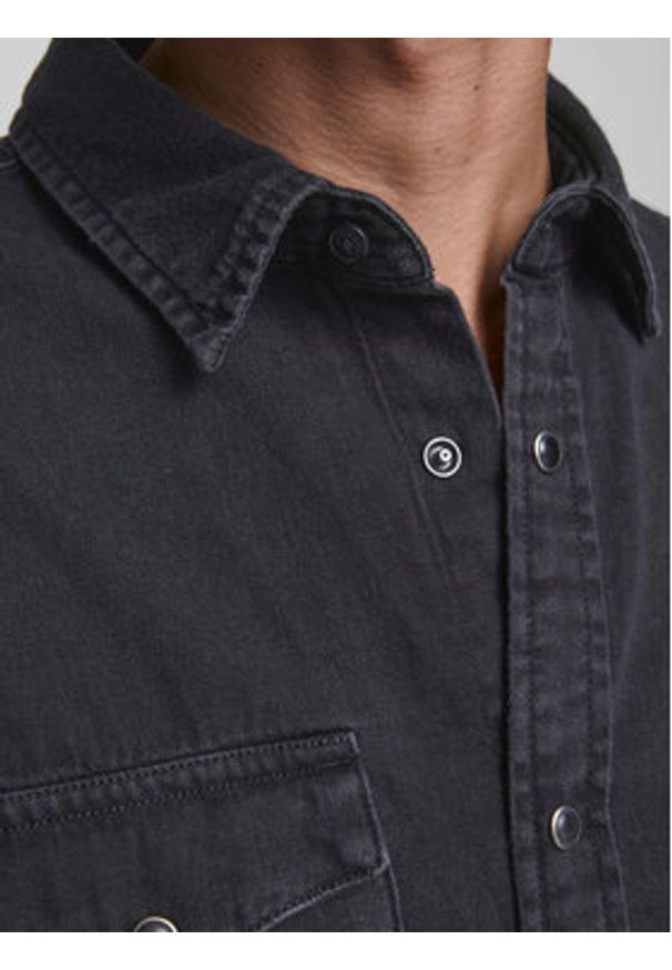 Jack & Jones Koszula Sheridan 12138115 Czarny Slim Fit. Kolor: czarny. Materiał: bawełna