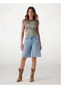Guess T-Shirt 176423 Brązowy Classic Fit. Kolor: brązowy #3