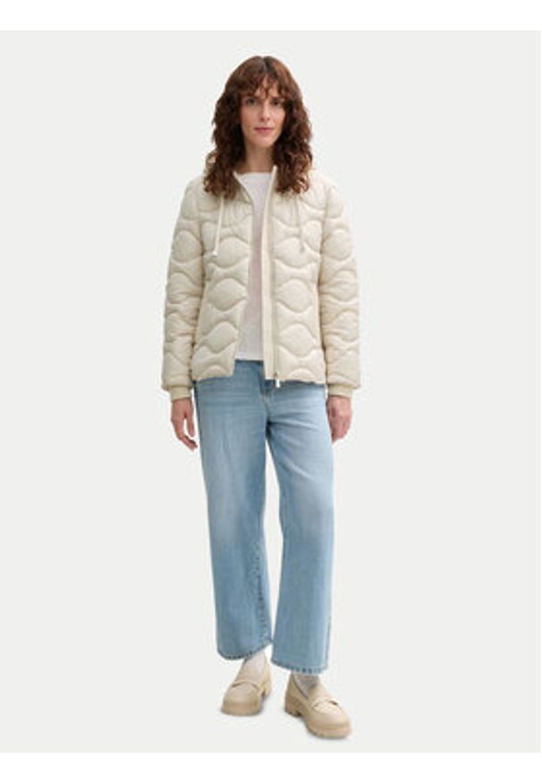 Tom Tailor Kurtka puchowa 1044399 Beżowy Regular Fit. Kolor: beżowy. Materiał: syntetyk
