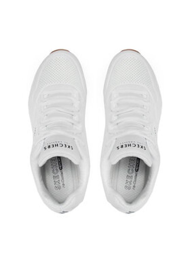 skechers - Skechers Sneakersy Uno 2 155543/WHT Biały. Kolor: biały. Materiał: skóra