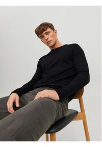 Jack & Jones Sweter Emil 12208364 Czarny Regular Fit. Kolor: czarny. Materiał: bawełna #8