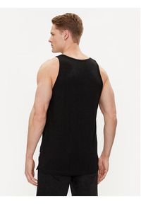 Jack & Jones - Jack&Jones Tank top Tampa Slub 12252180 Czarny Standard Fit. Kolor: czarny. Materiał: bawełna