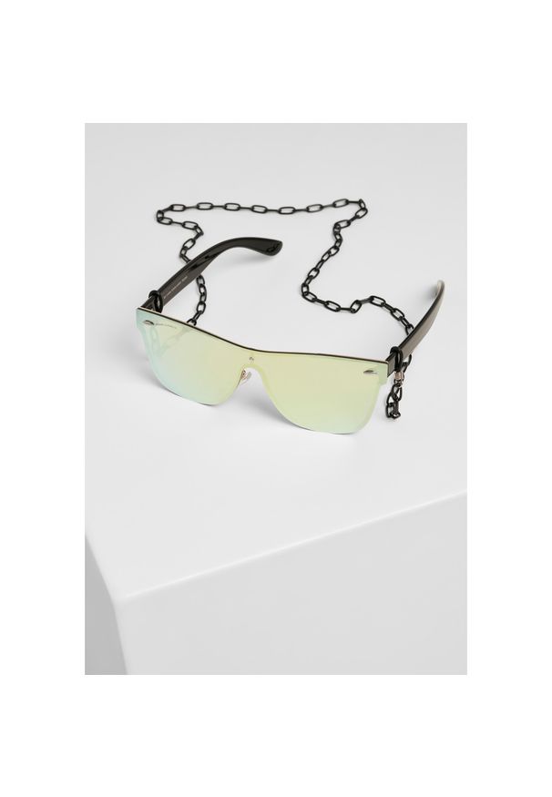 Urban Classics - Okulary przeciwsłoneczne Urban classic 103 chain. Kolor: czarny, wielokolorowy