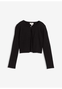 bonprix - Bolerko dzianinowe. Okazja: na co dzień. Kolor: czarny. Materiał: dzianina. Styl: casual #1