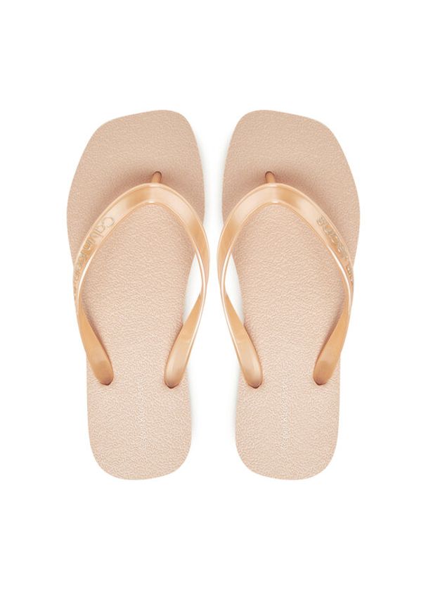 Calvin Klein Jeans Japonki Thong+ Tpu Metallic YW0YW01720 Różowy. Kolor: różowy. Materiał: syntetyk