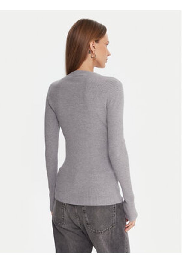Kontatto Sweter 3M0809C Szary Slim Fit. Kolor: szary. Materiał: syntetyk