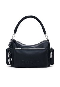 Desigual Torebka 25SAXPBJ Czarny. Kolor: czarny. Materiał: skórzane