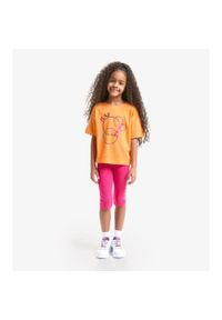 Komplet dziecięcy koszulka + legginsy Diadora JG Set Hoops Junior. Kolor: pomarańczowy