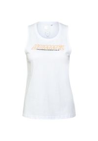 Damski tank top Hummel TE Confident. Kolor: biały. Materiał: bawełna. Wzór: nadruk. Sport: fitness #1