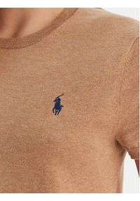 Polo Ralph Lauren T-Shirt 211971872007 Beżowy Slim Fit. Typ kołnierza: polo. Kolor: beżowy. Materiał: bawełna #8