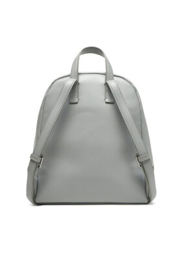 Calvin Klein Plecak Embossed Calvin Round Backpack K60K613185 Szary. Kolor: szary. Materiał: skóra