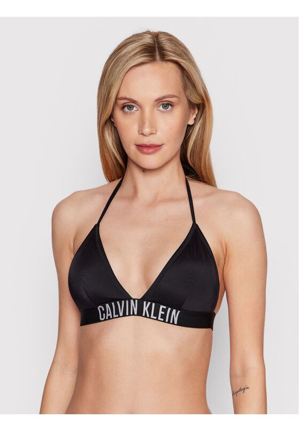 Calvin Klein Swimwear Góra od bikini KW0KW01824 Czarny. Kolor: czarny. Materiał: syntetyk