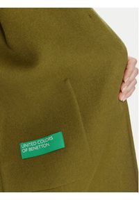 United Colors of Benetton - United Colors Of Benetton Płaszcz wełniany 28F7DN082 Zielony Regular Fit. Kolor: zielony. Materiał: syntetyk #4