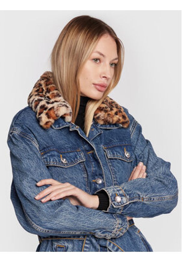 Liu Jo Kurtka jeansowa UF2112 D4746 Niebieski Regular Fit. Kolor: niebieski. Materiał: bawełna
