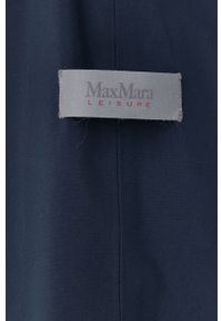 Max Mara Leisure kurtka damska kolor granatowy przejściowa oversize. Kolor: niebieski. Materiał: materiał. Długość rękawa: raglanowy rękaw