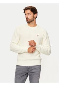 Guess Jeans Sweter M4BR30 Z3HM1 Écru Regular Fit. Materiał: bawełna