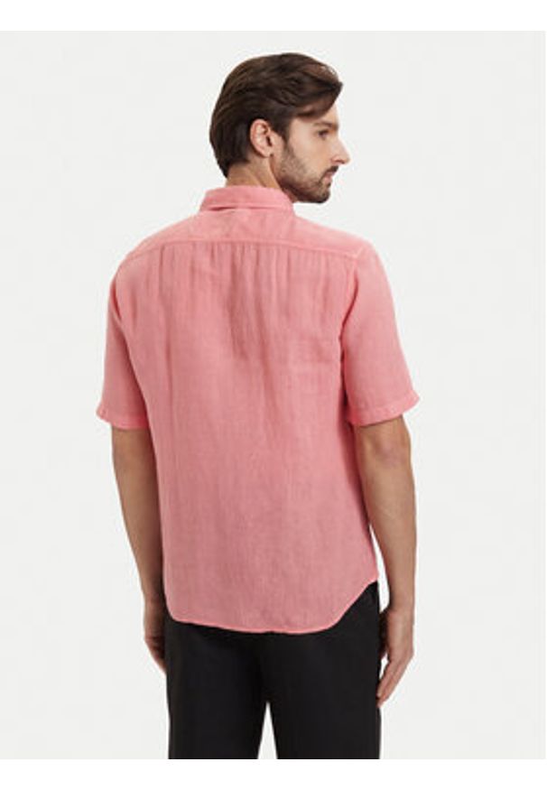 BOSS Koszula Rash 50537382 Czerwony jasny Regular Fit. Kolor: czerwony. Materiał: len